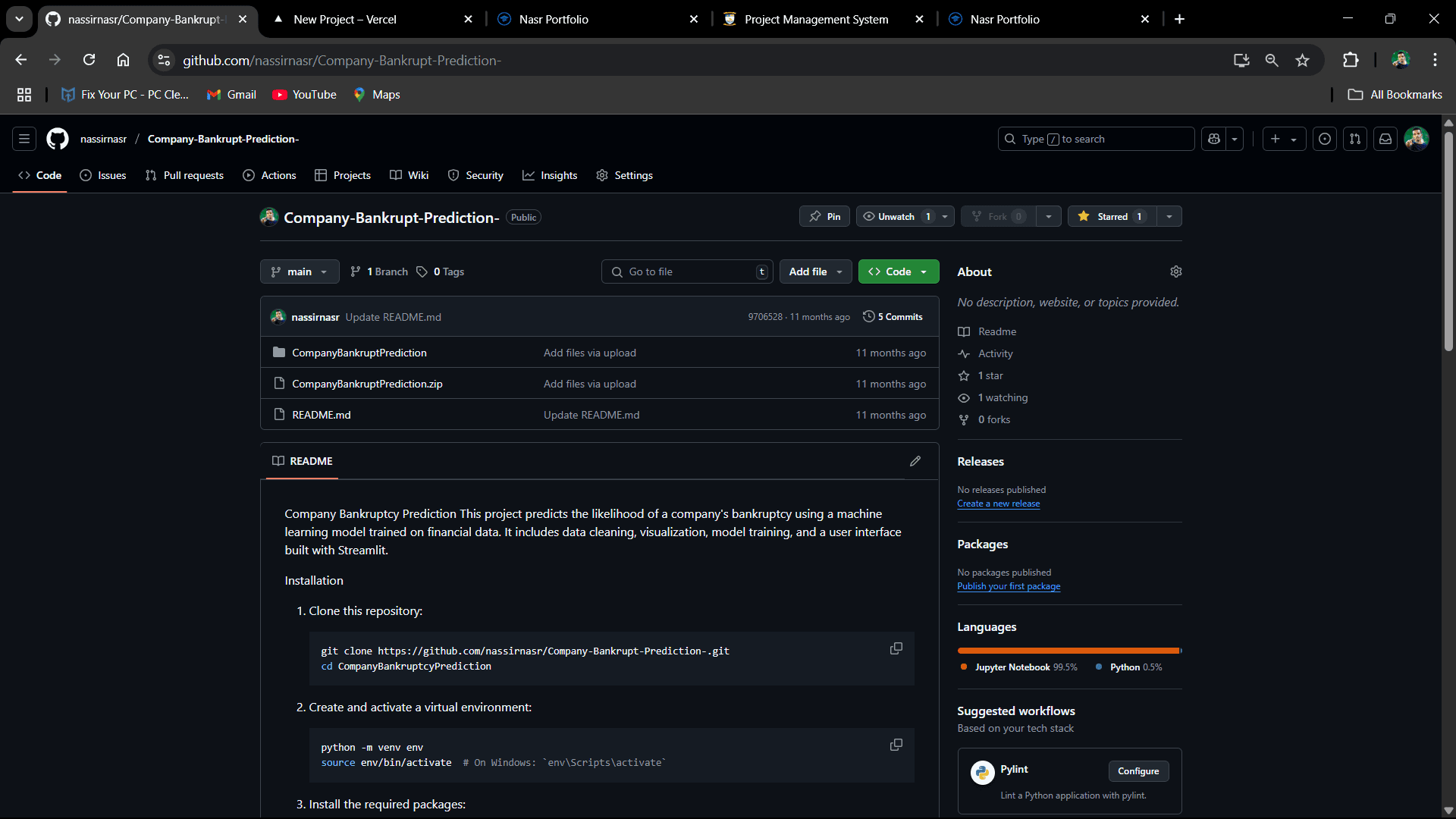 Bankruptcy Prediction Model